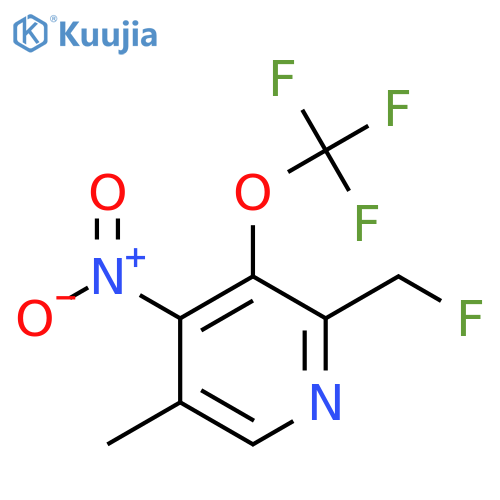 2-(Fluoromethyl)-5-methyl-4-nitro-3-(trifluoromethoxy)pyridine structure