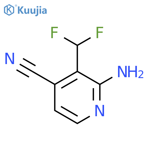 2-Amino-4-cyano-3-(difluoromethyl)pyridine structure