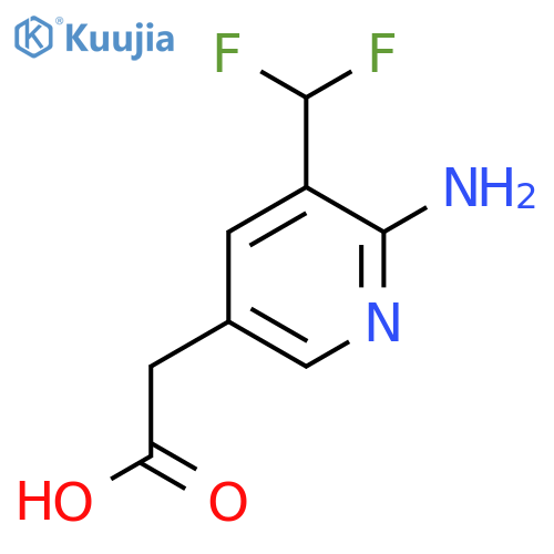 2-Amino-3-(difluoromethyl)pyridine-5-acetic acid structure