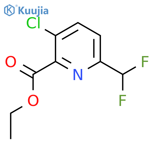 Ethyl 3-chloro-6-(difluoromethyl)pyridine-2-carboxylate structure
