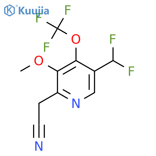 5-(Difluoromethyl)-3-methoxy-4-(trifluoromethoxy)pyridine-2-acetonitrile structure