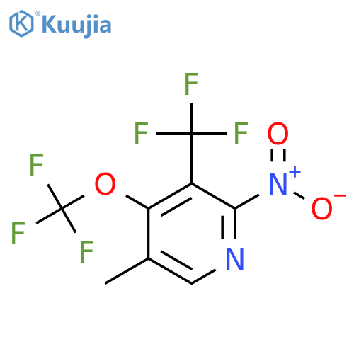 5-Methyl-2-nitro-4-(trifluoromethoxy)-3-(trifluoromethyl)pyridine structure