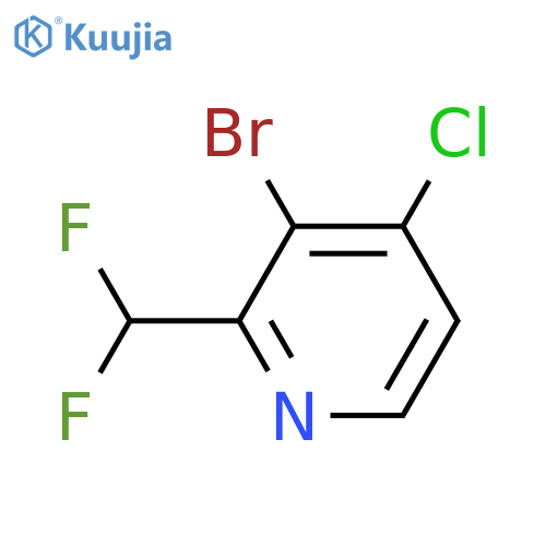 3-Bromo-4-chloro-2-(difluoromethyl)pyridine structure