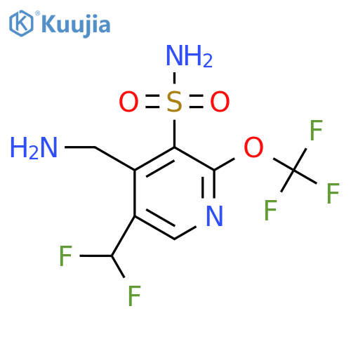 4-(Aminomethyl)-5-(difluoromethyl)-2-(trifluoromethoxy)pyridine-3-sulfonamide structure