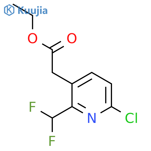 Ethyl 6-chloro-2-(difluoromethyl)pyridine-3-acetate structure