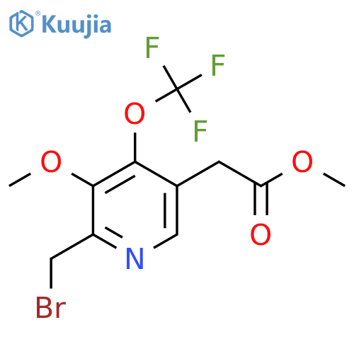 Methyl 2-(bromomethyl)-3-methoxy-4-(trifluoromethoxy)pyridine-5-acetate structure