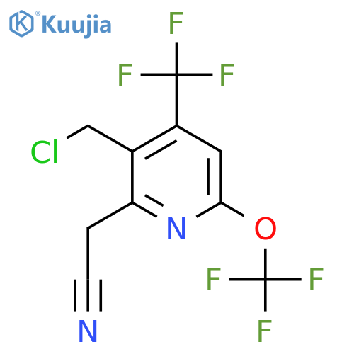 3-(Chloromethyl)-6-(trifluoromethoxy)-4-(trifluoromethyl)pyridine-2-acetonitrile structure