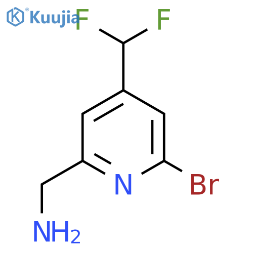 2-(Aminomethyl)-6-bromo-4-(difluoromethyl)pyridine structure