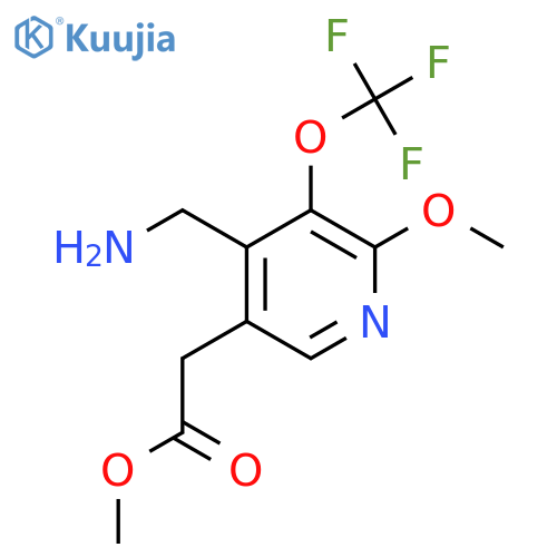 Methyl 4-(aminomethyl)-2-methoxy-3-(trifluoromethoxy)pyridine-5-acetate structure