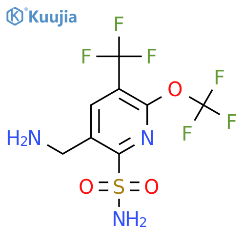 5-(Aminomethyl)-2-(trifluoromethoxy)-3-(trifluoromethyl)pyridine-6-sulfonamide structure