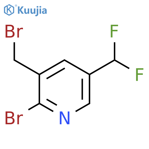 2-Bromo-3-(bromomethyl)-5-(difluoromethyl)pyridine structure