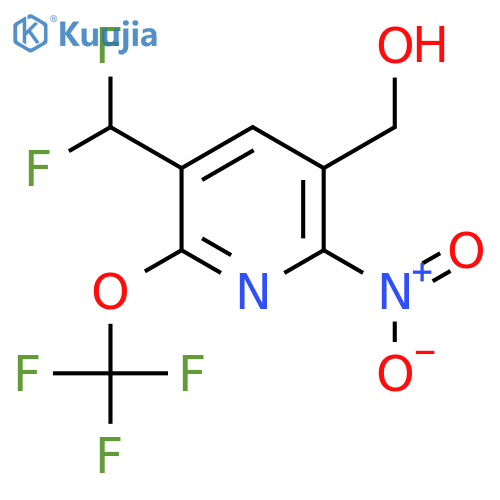 3-(Difluoromethyl)-6-nitro-2-(trifluoromethoxy)pyridine-5-methanol structure