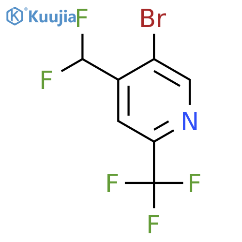 5-Bromo-4-(difluoromethyl)-2-(trifluoromethyl)pyridine structure