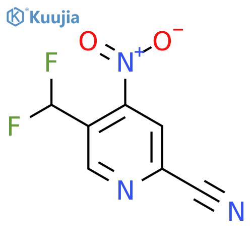 2-Cyano-5-(difluoromethyl)-4-nitropyridine structure