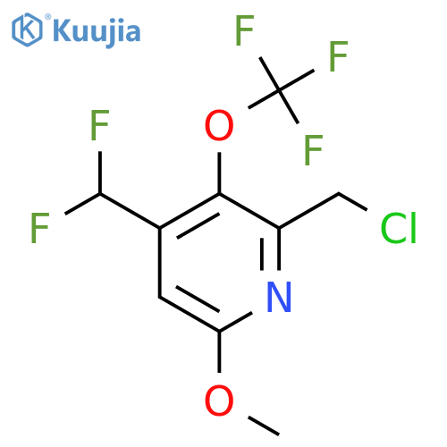 2-(Chloromethyl)-4-(difluoromethyl)-6-methoxy-3-(trifluoromethoxy)pyridine structure