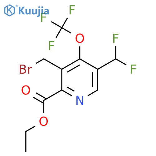 Ethyl 3-(bromomethyl)-5-(difluoromethyl)-4-(trifluoromethoxy)pyridine-2-carboxylate structure