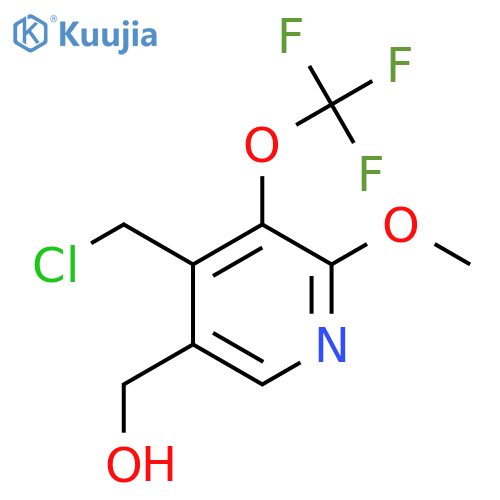 4-(Chloromethyl)-2-methoxy-3-(trifluoromethoxy)pyridine-5-methanol structure