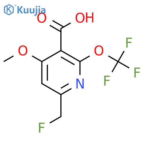 6-(Fluoromethyl)-4-methoxy-2-(trifluoromethoxy)pyridine-3-carboxylic acid structure