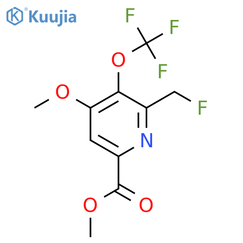 Methyl 2-(fluoromethyl)-4-methoxy-3-(trifluoromethoxy)pyridine-6-carboxylate structure
