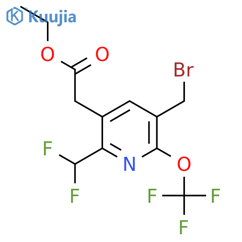 Ethyl 3-(bromomethyl)-6-(difluoromethyl)-2-(trifluoromethoxy)pyridine-5-acetate structure