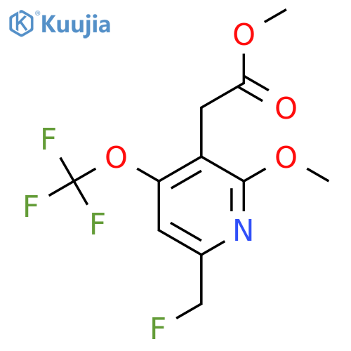 Methyl 6-(fluoromethyl)-2-methoxy-4-(trifluoromethoxy)pyridine-3-acetate structure