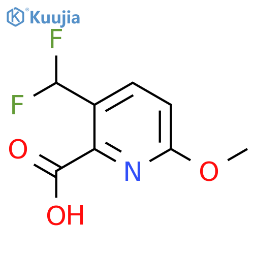 3-(Difluoromethyl)-6-methoxypyridine-2-carboxylic acid structure