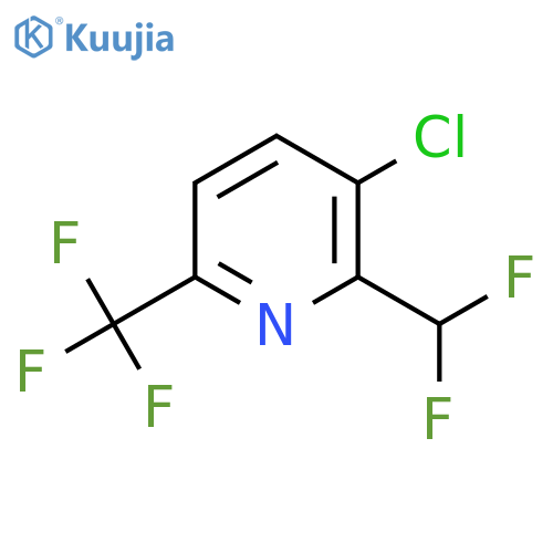 3-Chloro-2-(difluoromethyl)-6-(trifluoromethyl)pyridine structure