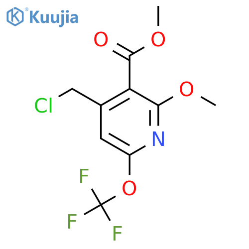 Methyl 4-(chloromethyl)-2-methoxy-6-(trifluoromethoxy)pyridine-3-carboxylate structure