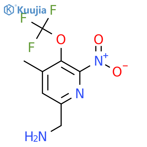 6-(Aminomethyl)-4-methyl-2-nitro-3-(trifluoromethoxy)pyridine structure