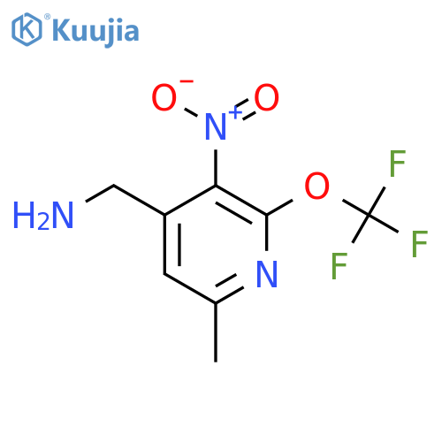 4-(Aminomethyl)-6-methyl-3-nitro-2-(trifluoromethoxy)pyridine structure