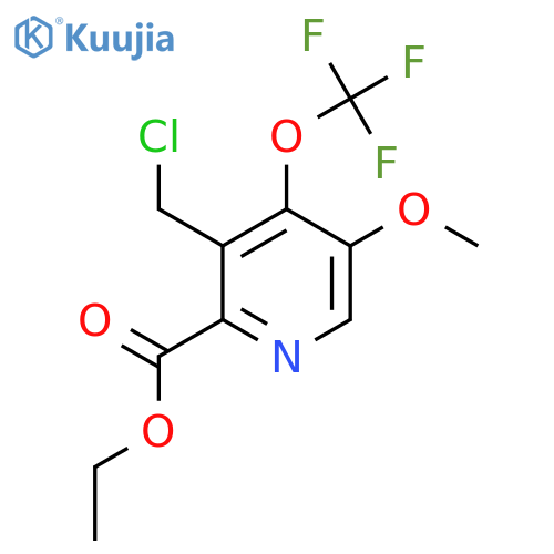 Ethyl 3-(chloromethyl)-5-methoxy-4-(trifluoromethoxy)pyridine-2-carboxylate structure