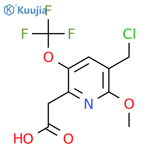 3-(Chloromethyl)-2-methoxy-5-(trifluoromethoxy)pyridine-6-acetic acid structure