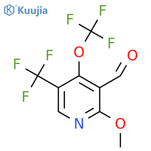 2-Methoxy-4-(trifluoromethoxy)-5-(trifluoromethyl)pyridine-3-carboxaldehyde structure
