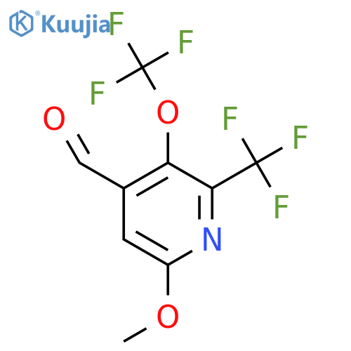 6-Methoxy-3-(trifluoromethoxy)-2-(trifluoromethyl)pyridine-4-carboxaldehyde structure