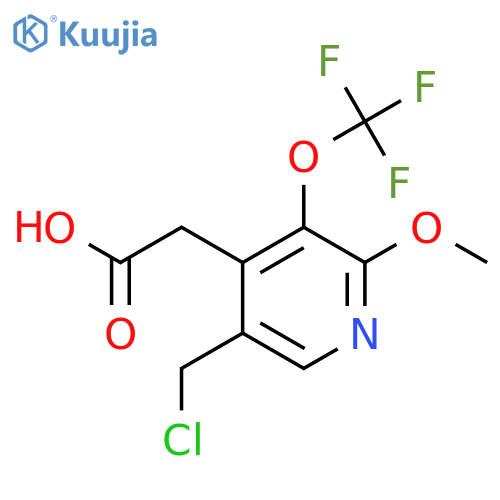 5-(Chloromethyl)-2-methoxy-3-(trifluoromethoxy)pyridine-4-acetic acid structure