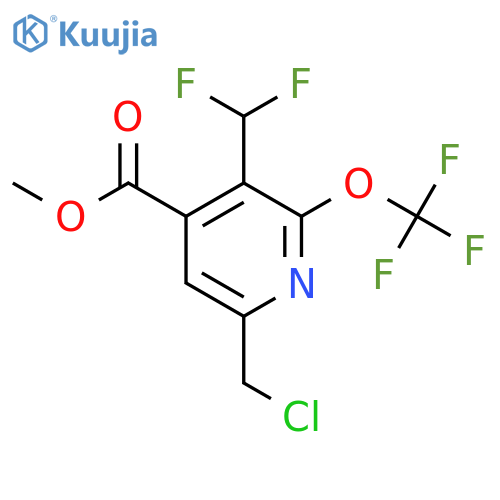 Methyl 6-(chloromethyl)-3-(difluoromethyl)-2-(trifluoromethoxy)pyridine-4-carboxylate structure