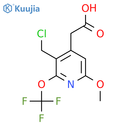 3-(Chloromethyl)-6-methoxy-2-(trifluoromethoxy)pyridine-4-acetic acid structure