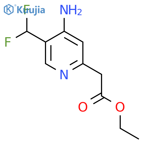 Ethyl 4-amino-5-(difluoromethyl)pyridine-2-acetate structure