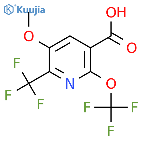 3-Methoxy-6-(trifluoromethoxy)-2-(trifluoromethyl)pyridine-5-carboxylic acid structure