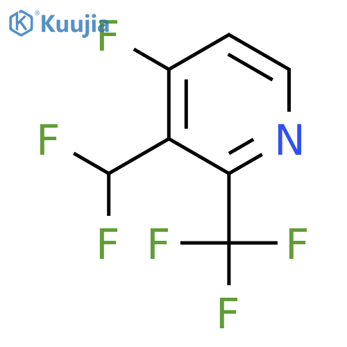 3-(Difluoromethyl)-4-fluoro-2-(trifluoromethyl)pyridine structure