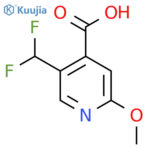 5-(Difluoromethyl)-2-methoxypyridine-4-carboxylic acid structure