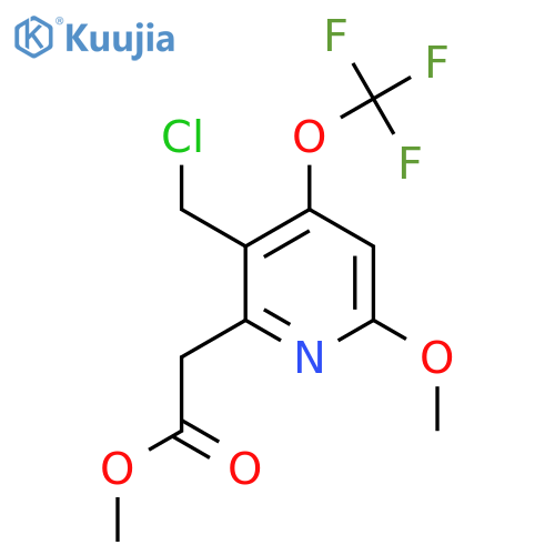 Methyl 3-(chloromethyl)-6-methoxy-4-(trifluoromethoxy)pyridine-2-acetate structure