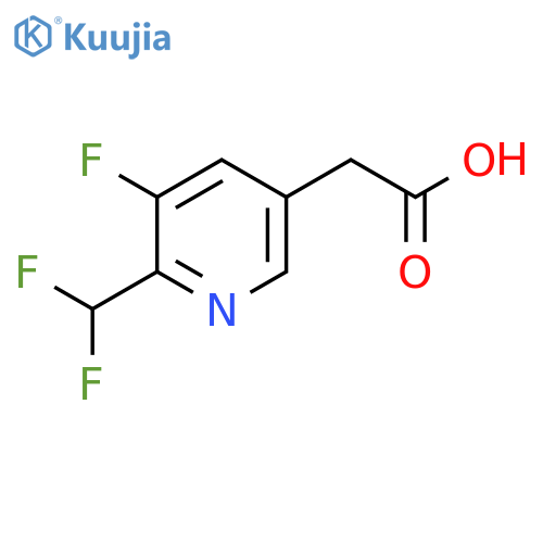 2-(Difluoromethyl)-3-fluoropyridine-5-acetic acid structure