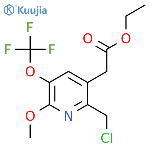 Ethyl 2-(chloromethyl)-6-methoxy-5-(trifluoromethoxy)pyridine-3-acetate structure