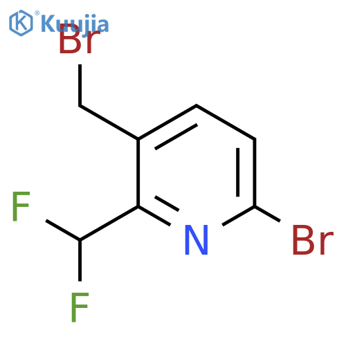 6-Bromo-3-(bromomethyl)-2-(difluoromethyl)pyridine structure