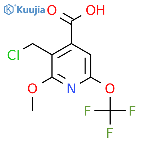 3-(Chloromethyl)-2-methoxy-6-(trifluoromethoxy)pyridine-4-carboxylic acid structure