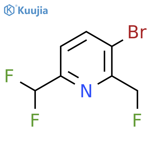 3-Bromo-6-(difluoromethyl)-2-(fluoromethyl)pyridine structure