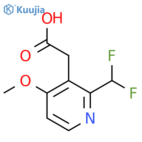2-(Difluoromethyl)-4-methoxypyridine-3-acetic acid structure