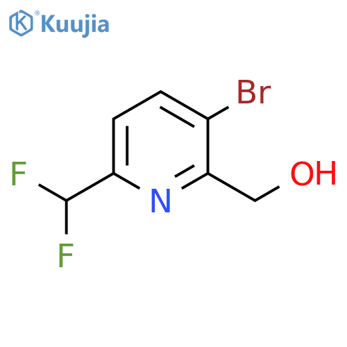 (3-Bromo-6-(difluorome
thyl)pyridine-2-methan
ol structure