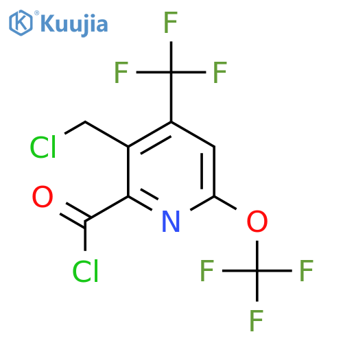 3-(Chloromethyl)-6-(trifluoromethoxy)-4-(trifluoromethyl)pyridine-2-carbonyl chloride structure